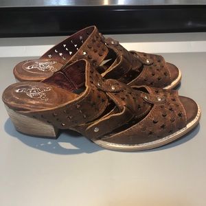 Freebird Moonstar Size 11 Brown Sandal Heel